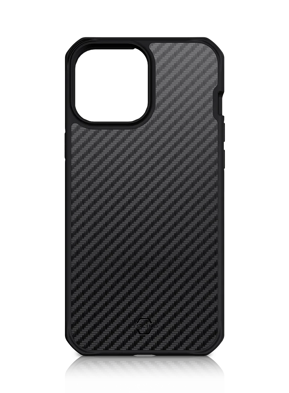 Itskins Hybrid Mag Carbon iPhone 13 Pro Series Cover - Black1 - Tashqila Itskins Hybrid Mag Carbon iPhone 13 Pro Series Cover - Black1 - Tashqila